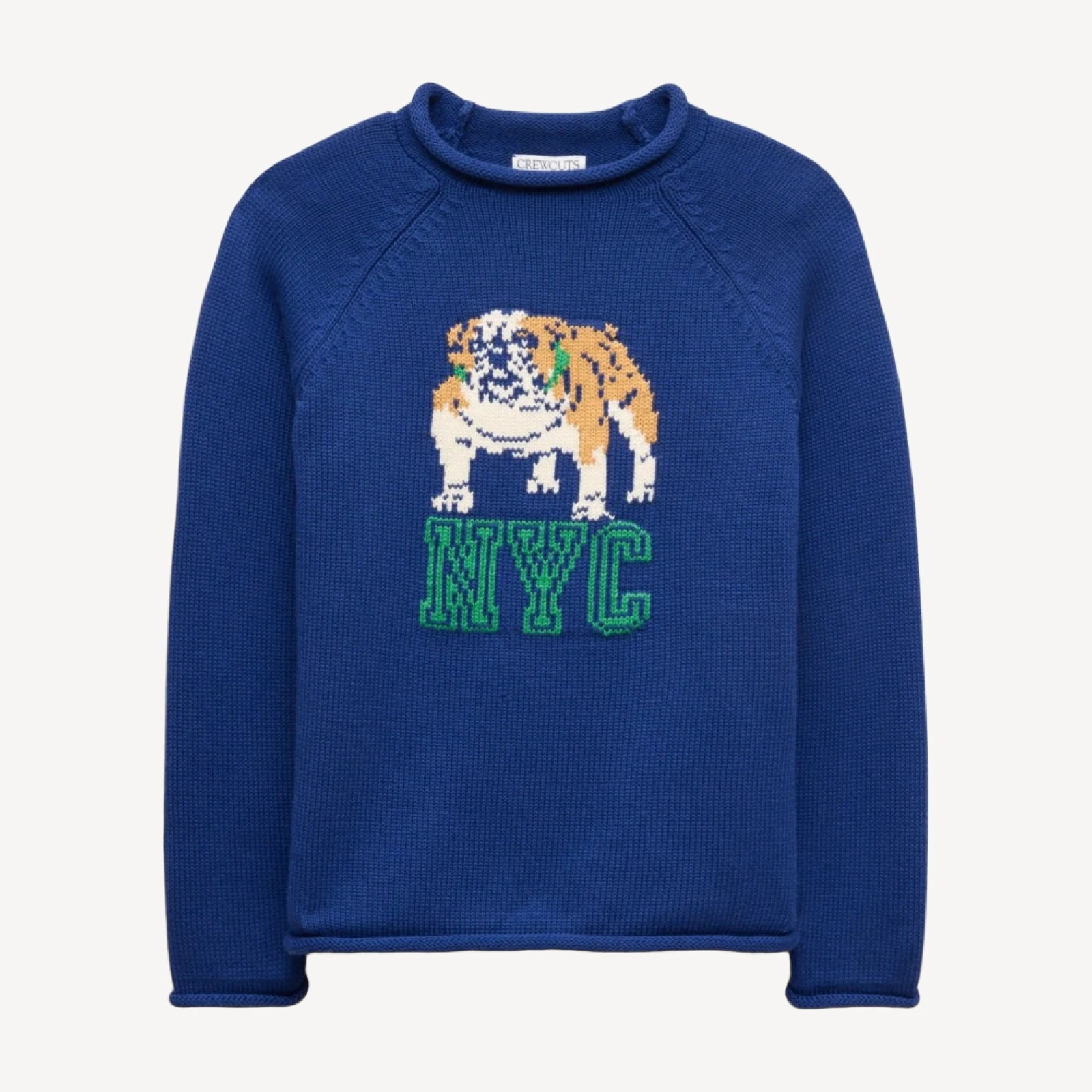 Kids' 1988 bulldog intarsia Rollneck™ sweater