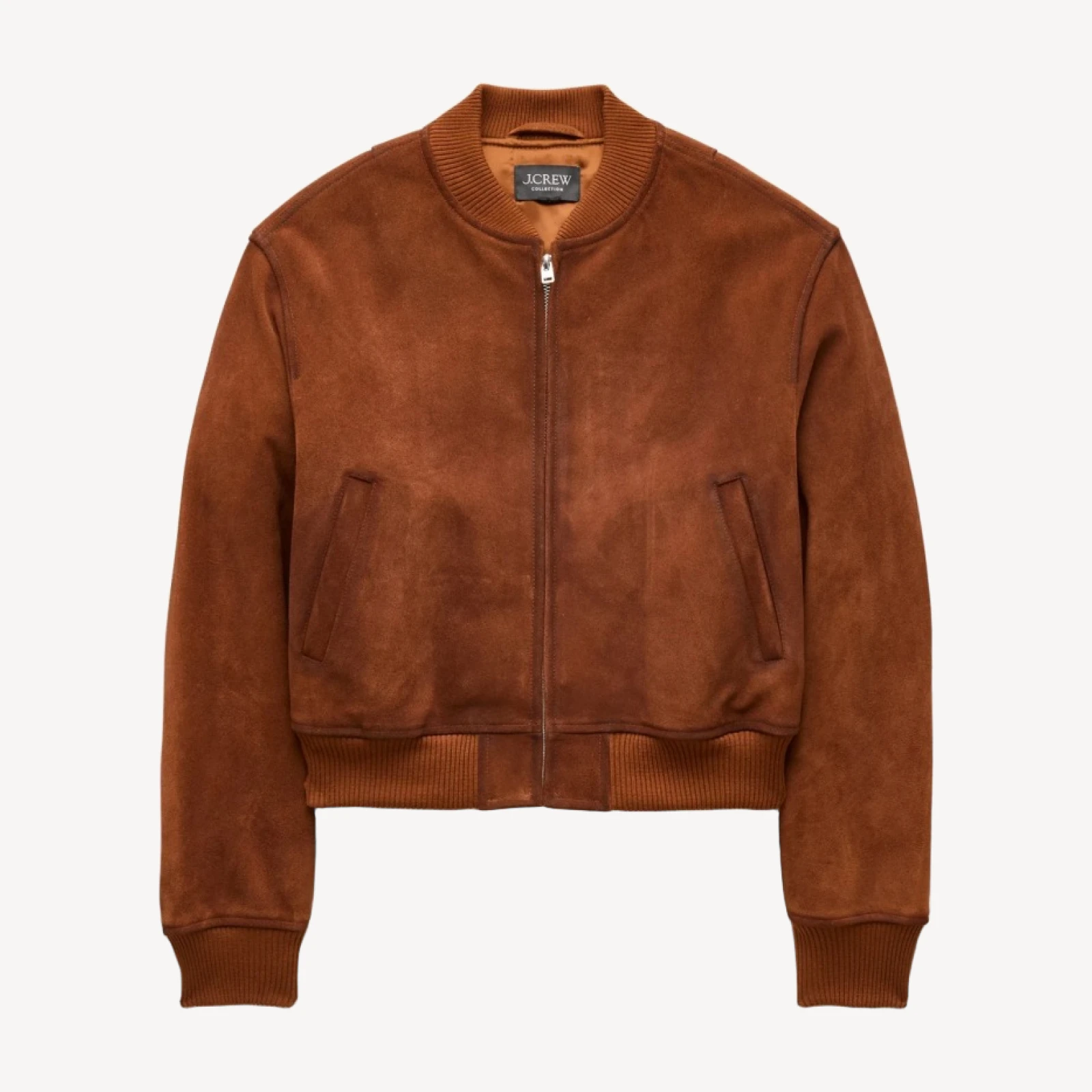 Collection suede bomber jacket
