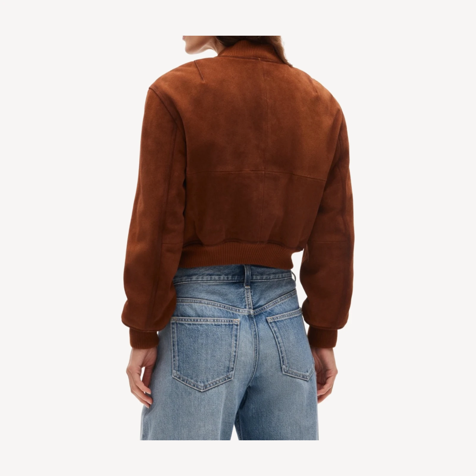 Collection suede bomber jacket