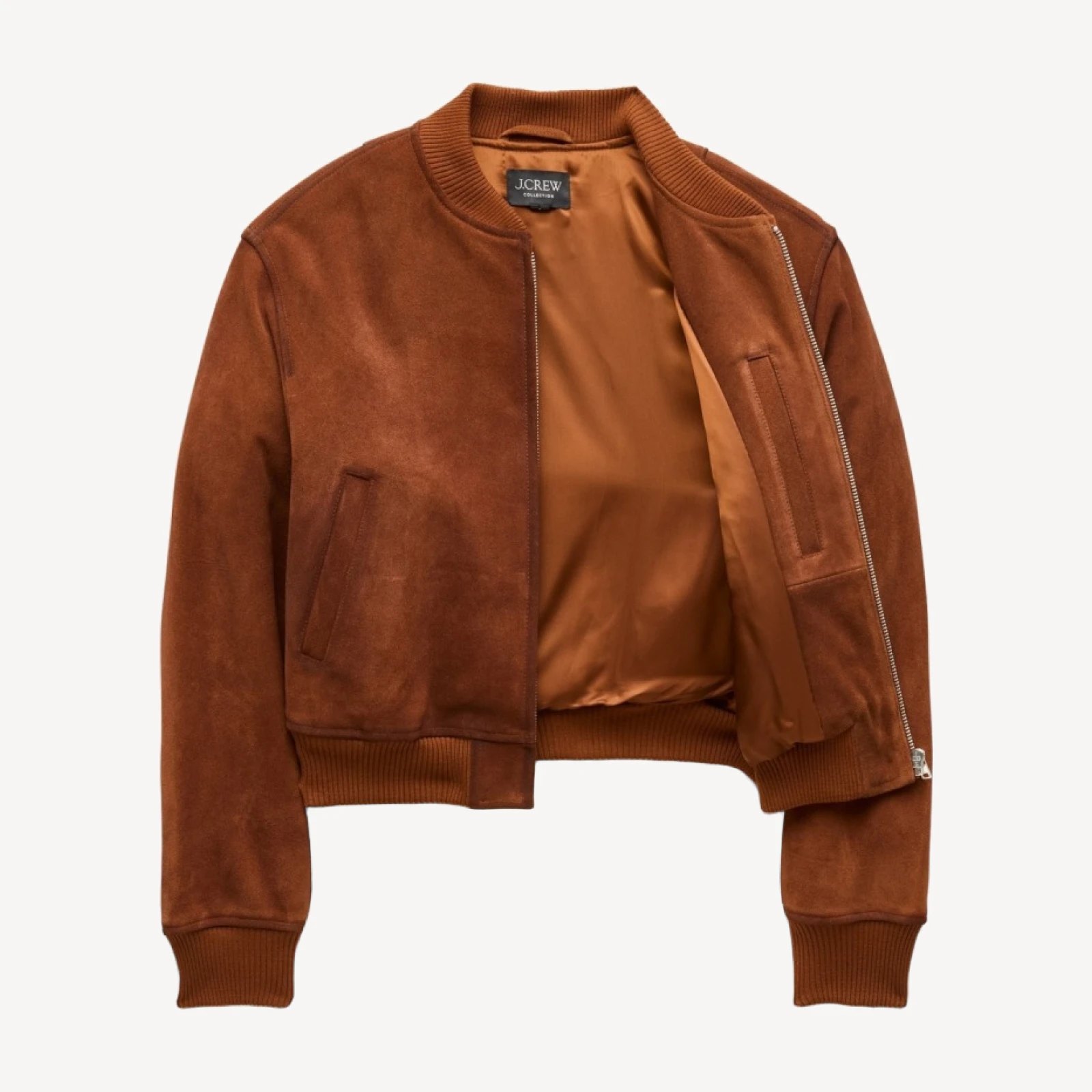 Collection suede bomber jacket