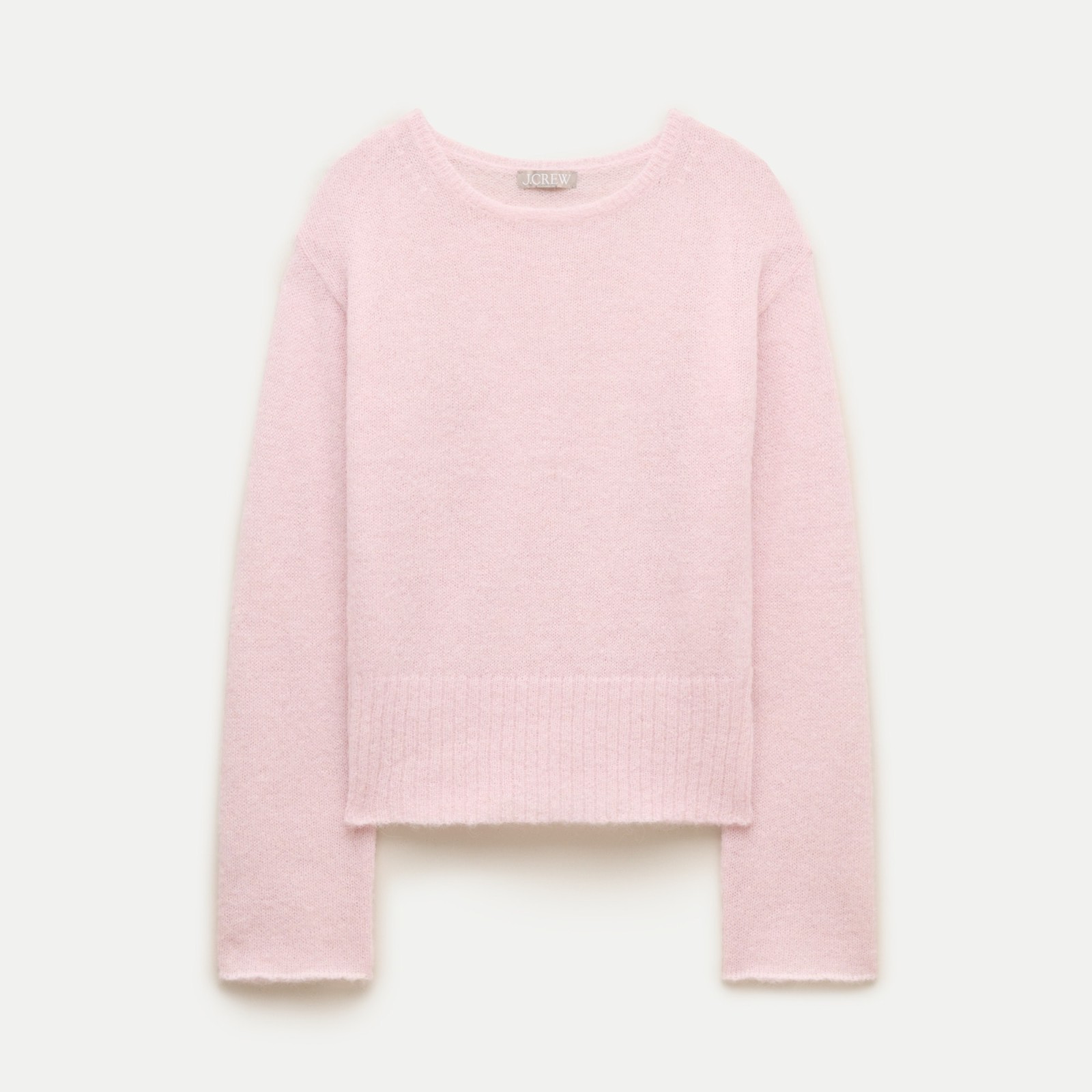 High rib pullover sweater in Italian yarn