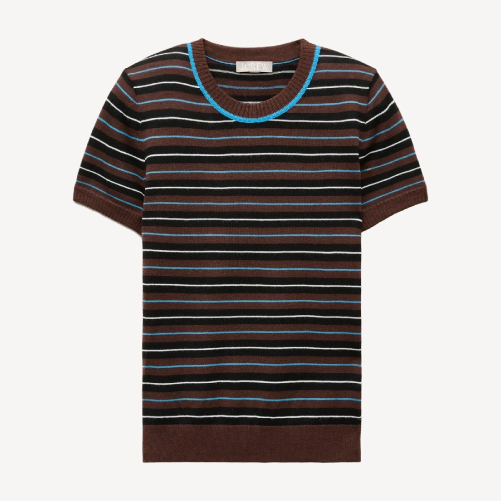 Sweater-tee in striped merino wool