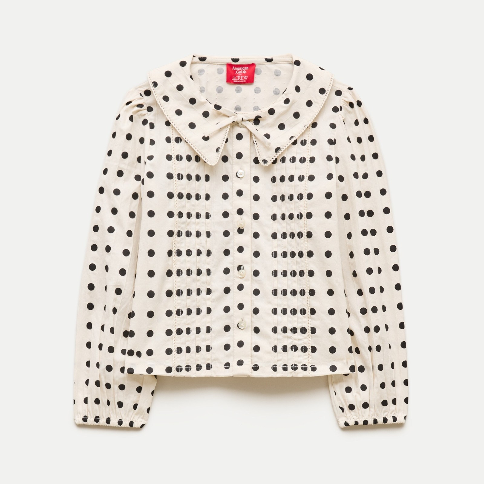 American Girl® x J.Crew puff-sleeve polka-dot top for girls