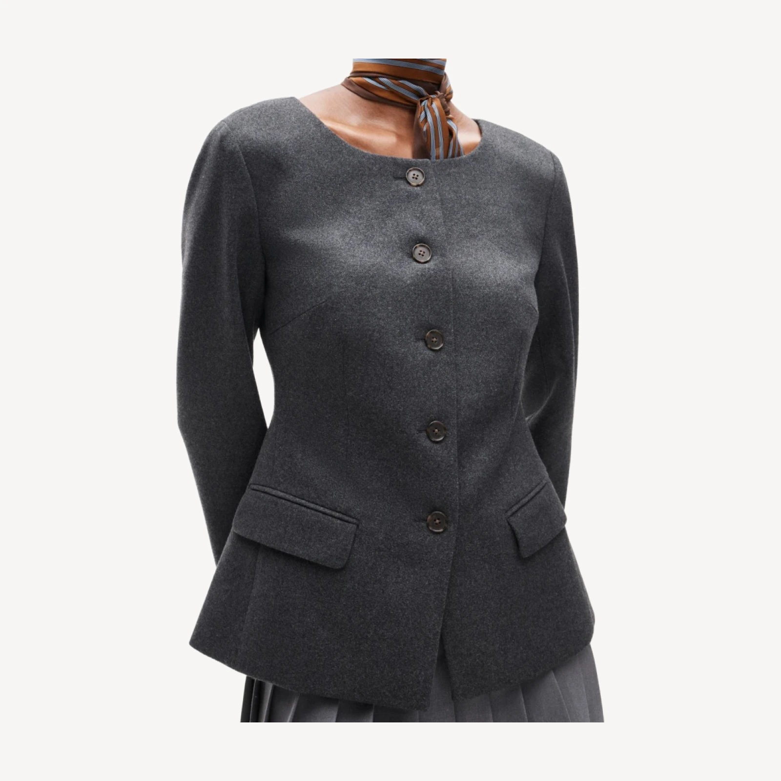 Lady jacket in heather wool blend