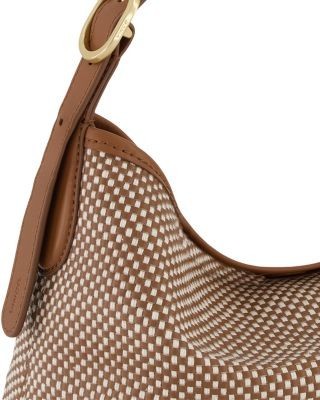 Vince Vivian Small Woven Leather Hobo Bag