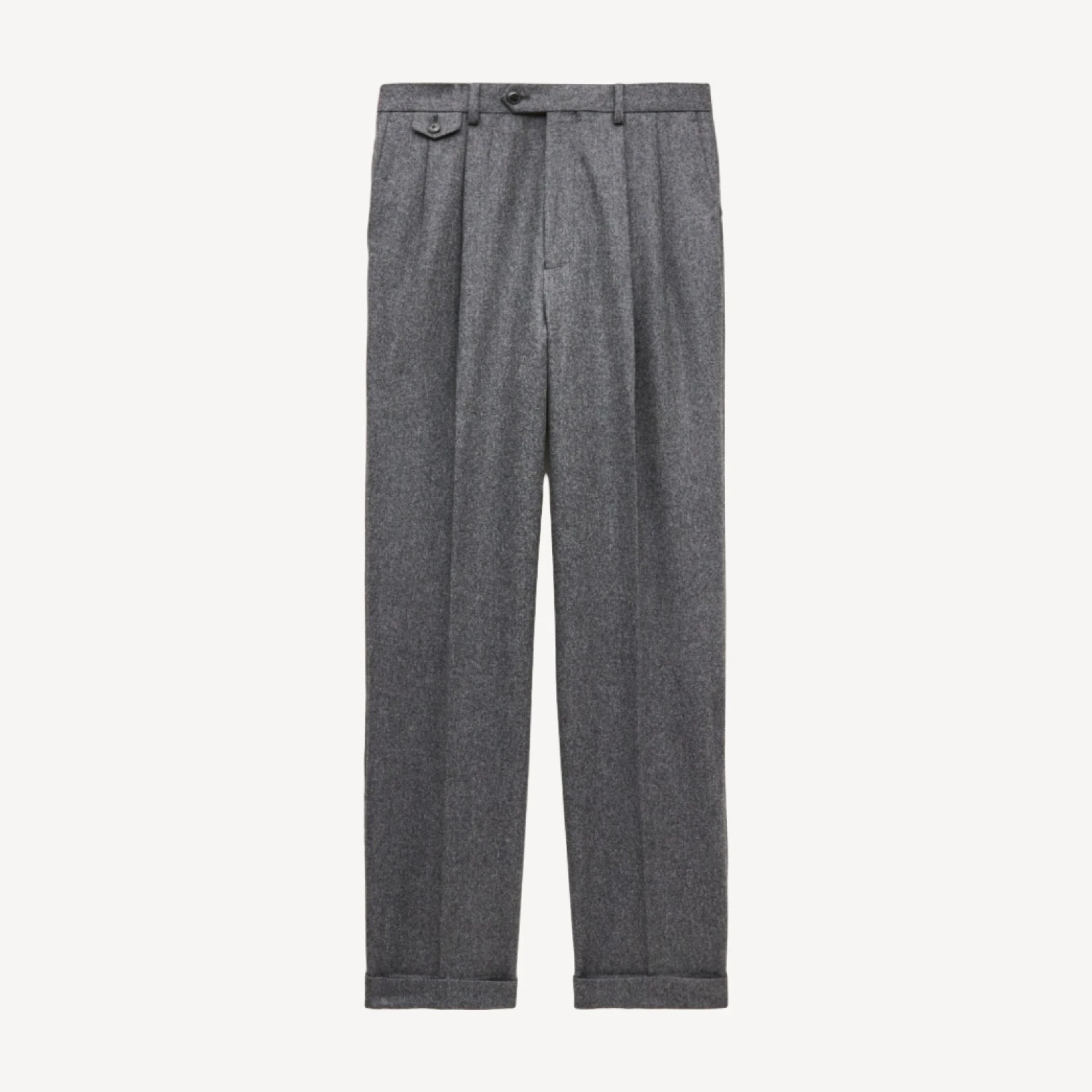 Kenmare Relaxed-fit suit pant in Italian wool flannel