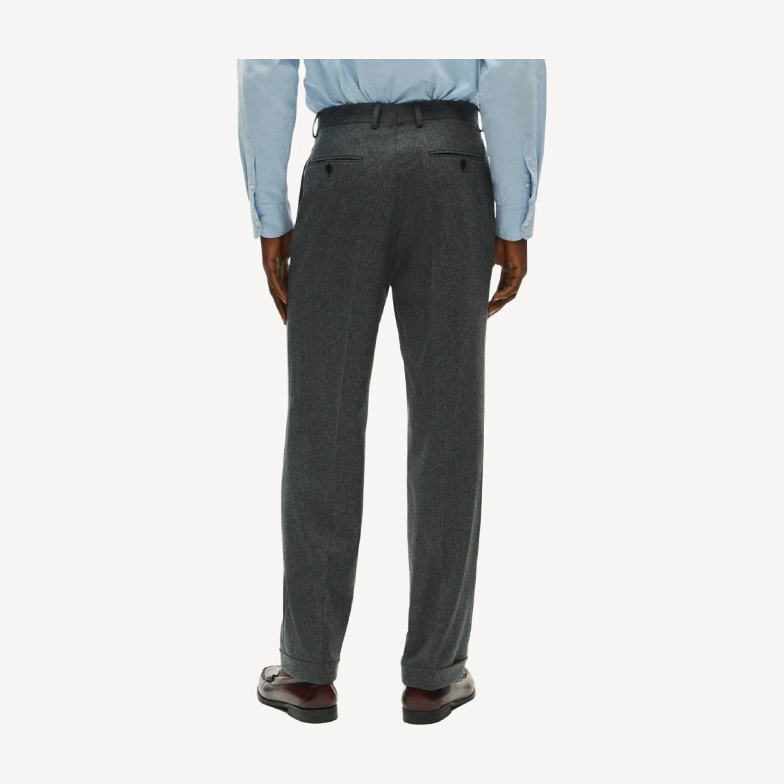 Kenmare Relaxed-fit suit pant in Italian wool flannel