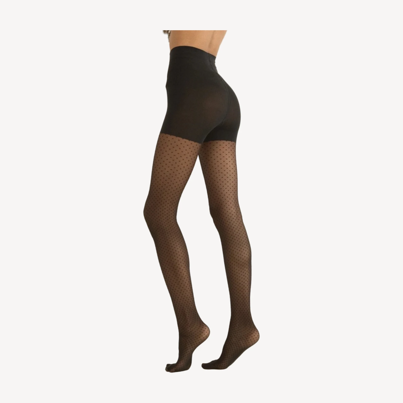 WOLFORD CONTROL DOTS TIGHTS -- BLACK