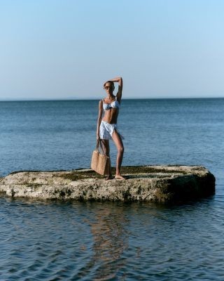 Aqua Printed Basic Bikini Bottom - Exclusive