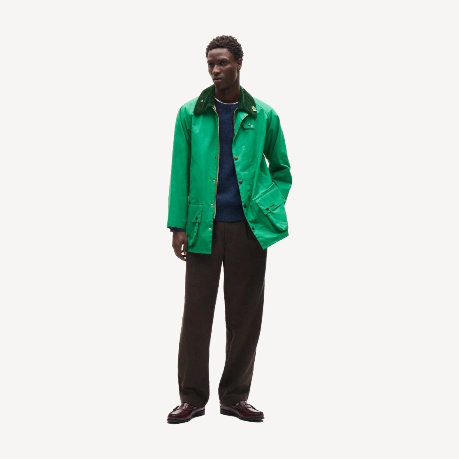 Men's Barbour® x J.Crew Beaufort jacket in Hybrid/Aero™ waxed cotton