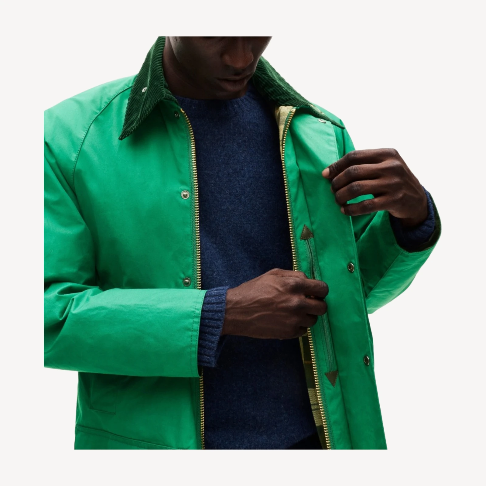Men's Barbour® x J.Crew Beaufort jacket in Hybrid/Aero™ waxed cotton
