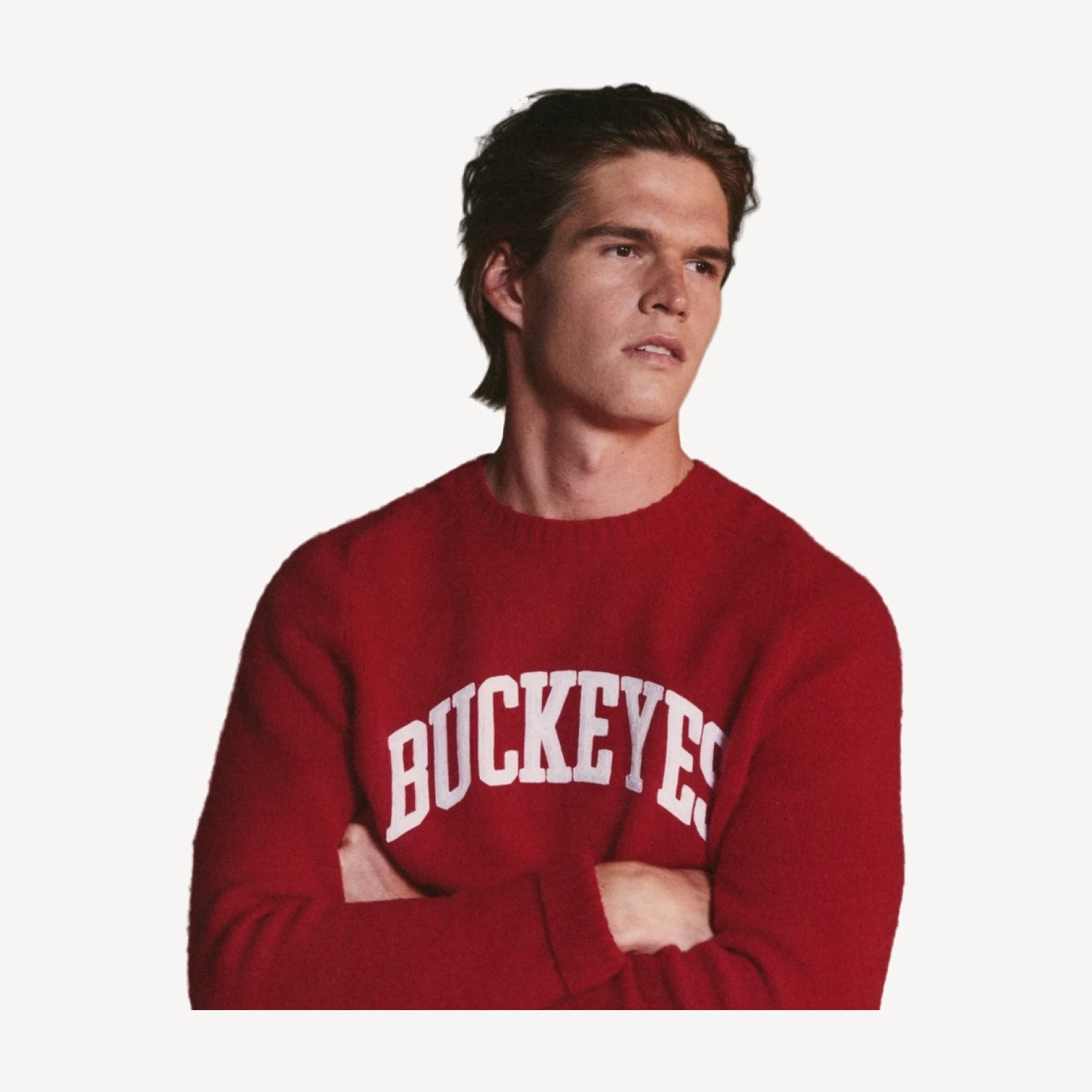 '47 x J.Crew brushed wool Ohio State sweater