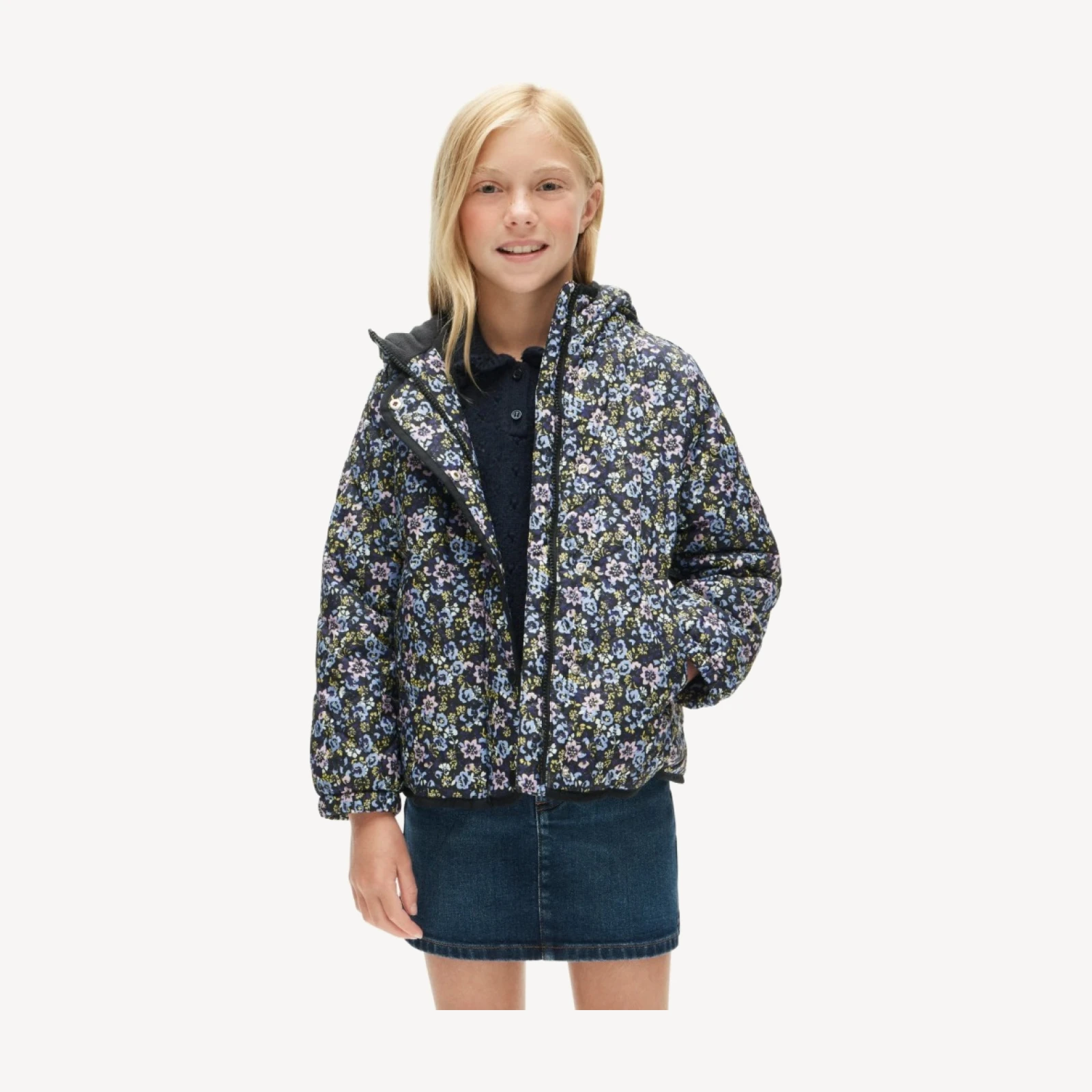 Girls' Pippa quilted jacket with PrimaLoft®