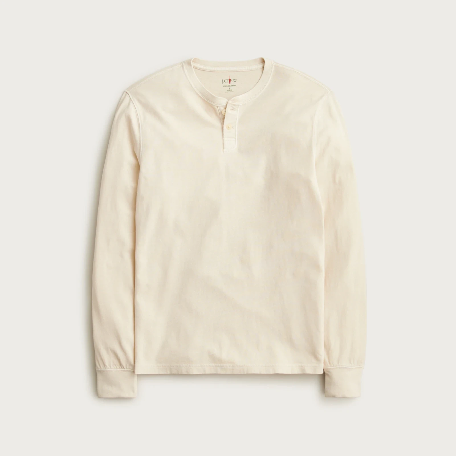 Vintage-wash cotton henley