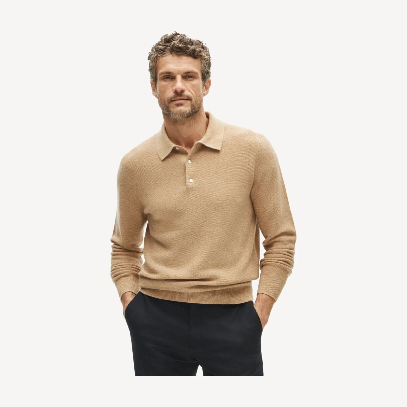 Cashmere sweater-polo