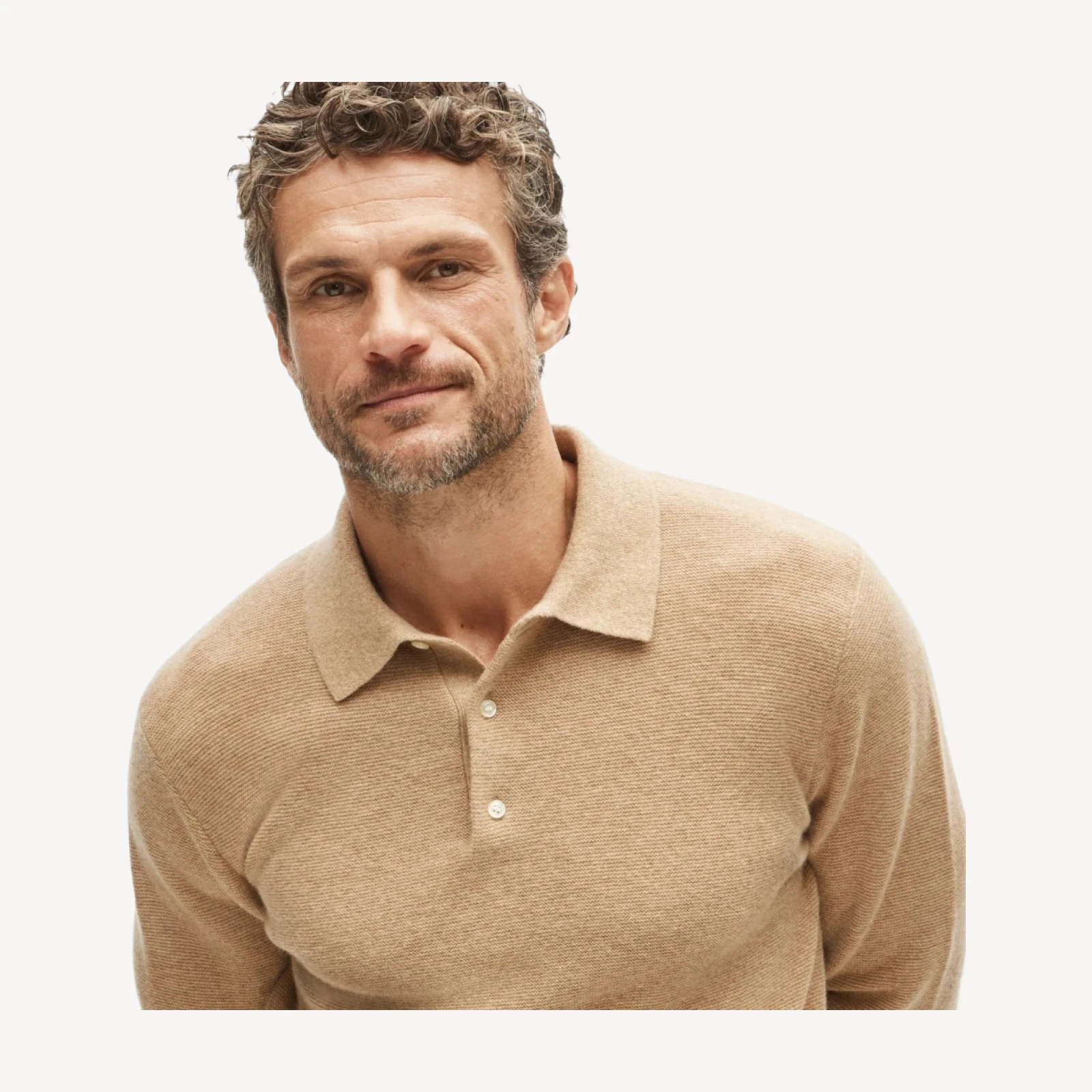 Cashmere sweater-polo