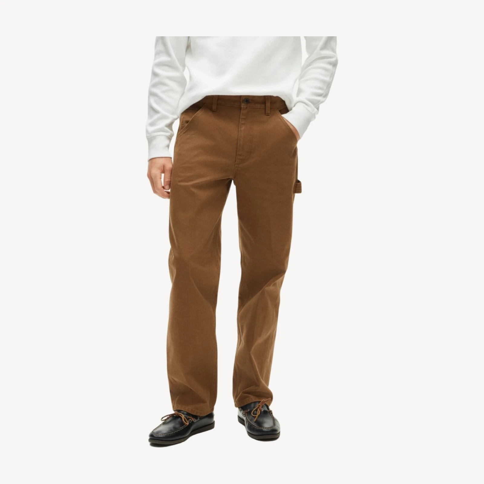 Wallace & Barnes creased carpenter pant in canvas