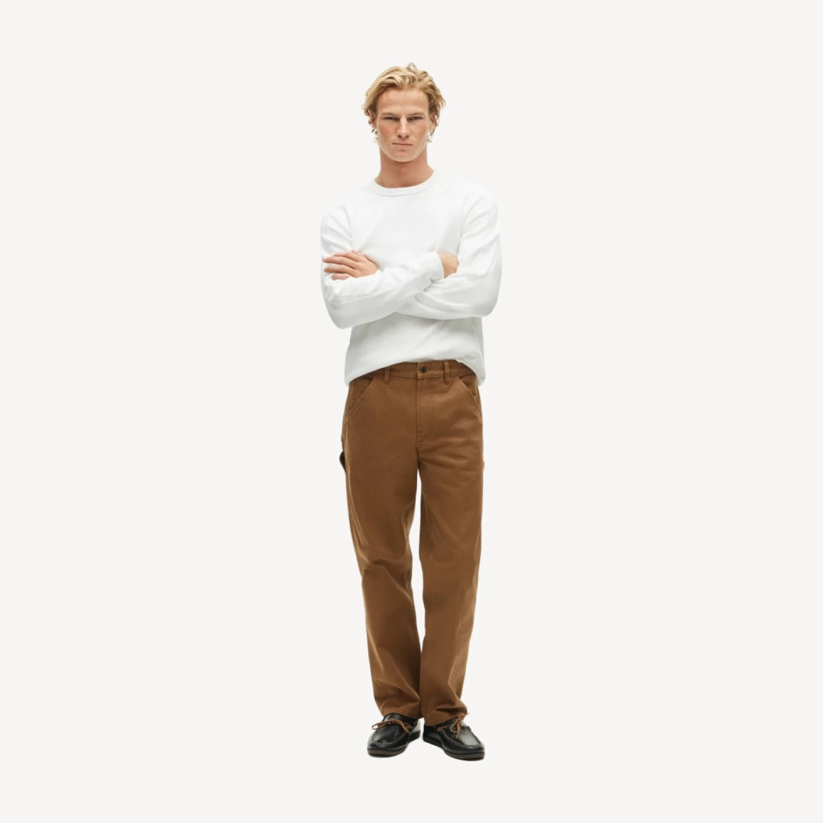 Wallace & Barnes creased carpenter pant in canvas
