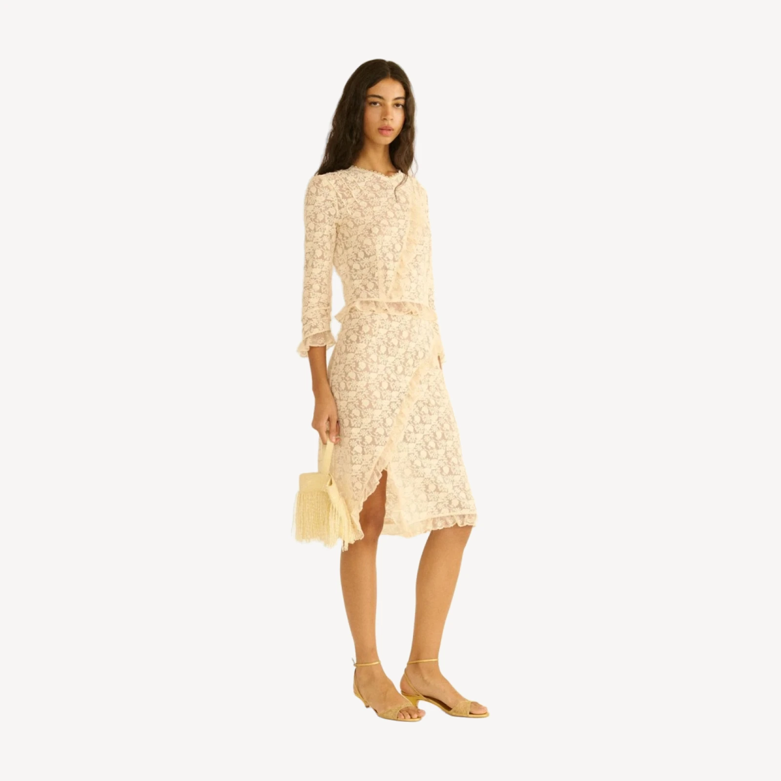 AURELLA SKIRT -- SOFT CAMELLIA