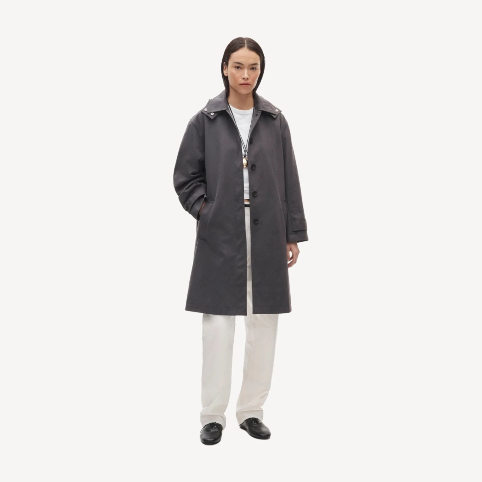 Soho car coat in cotton-blend