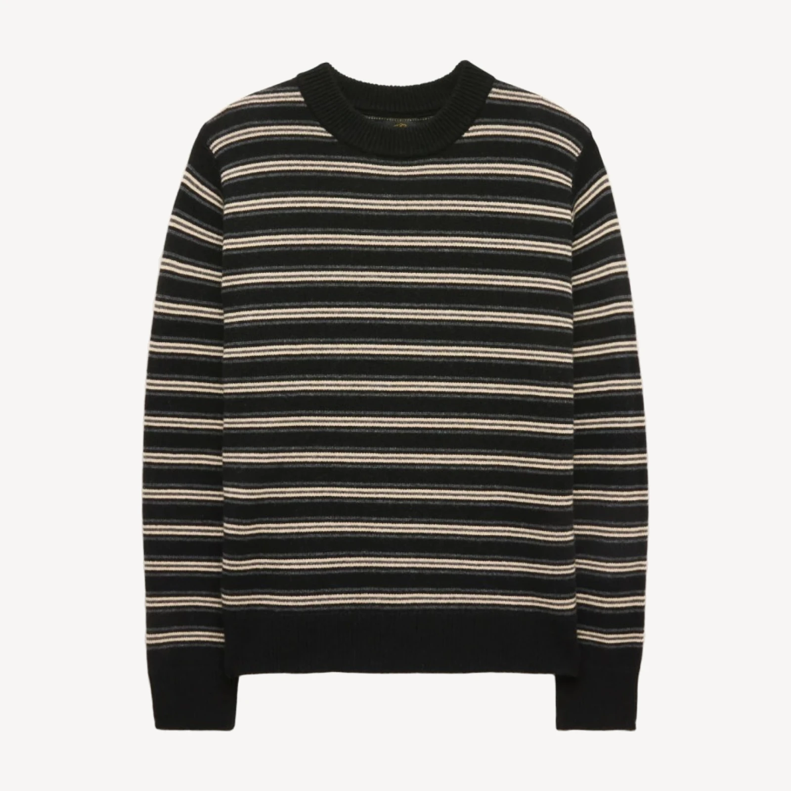 Midweight cashmere sweater in stripe