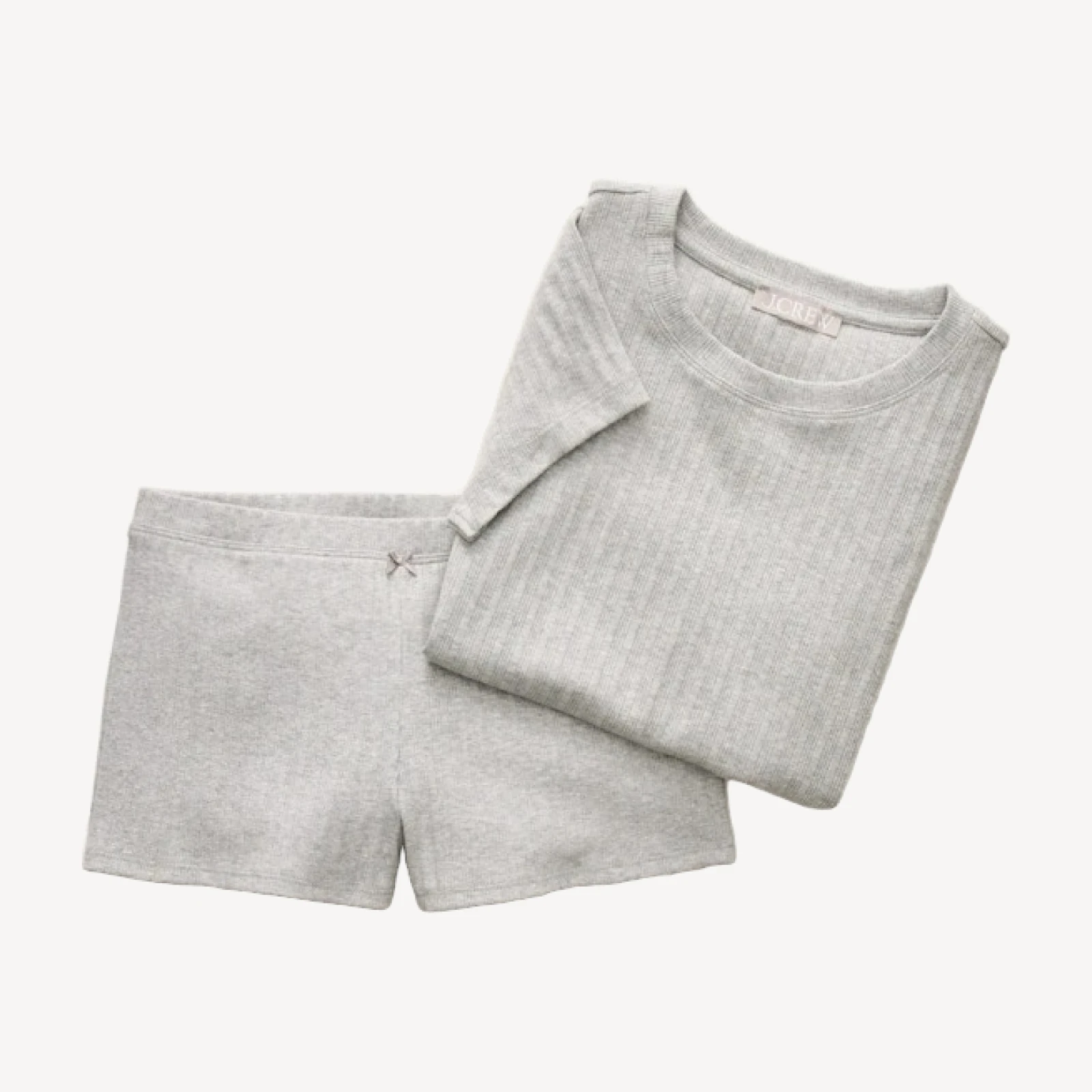 Cotton rib pajama short set