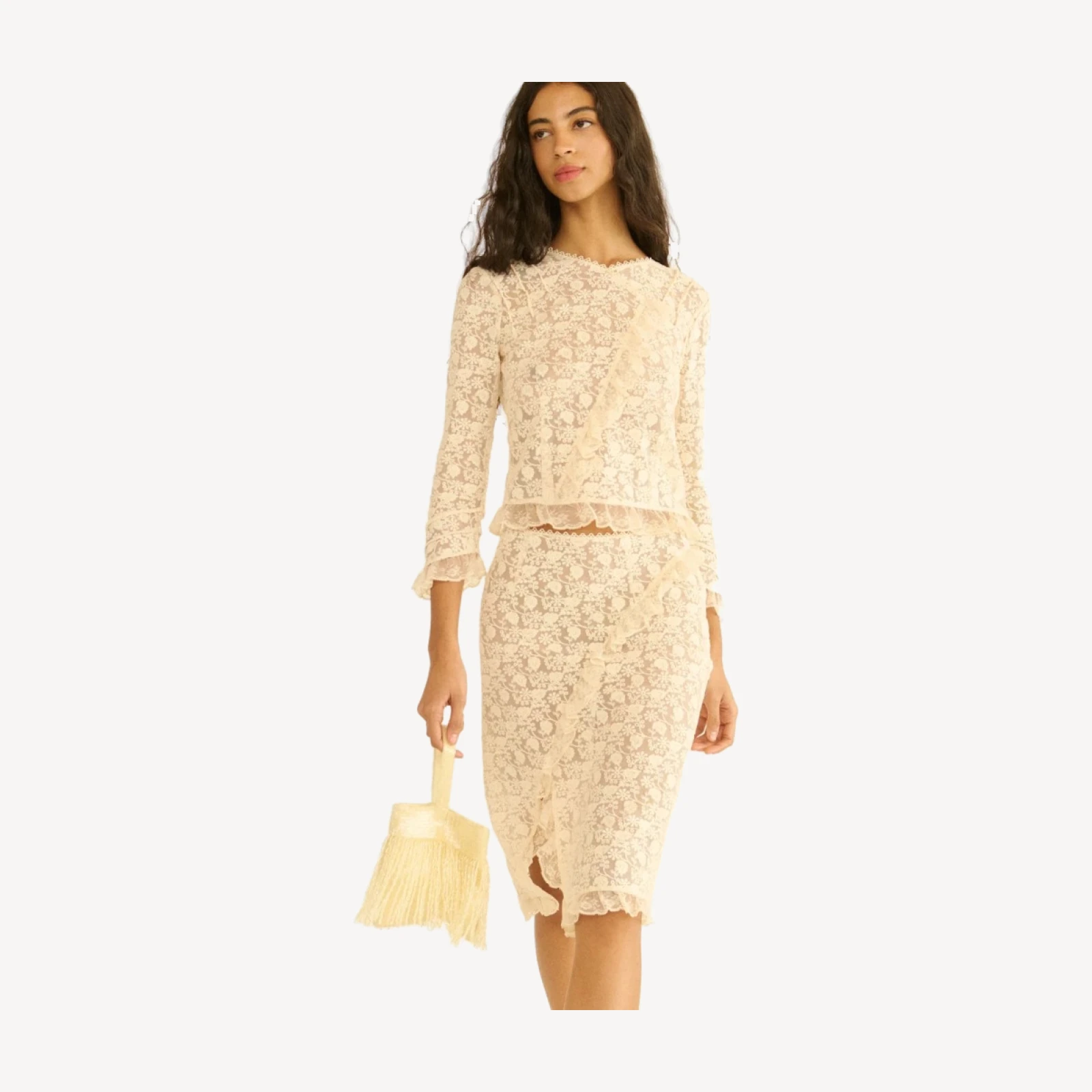 AURELLA SKIRT -- SOFT CAMELLIA