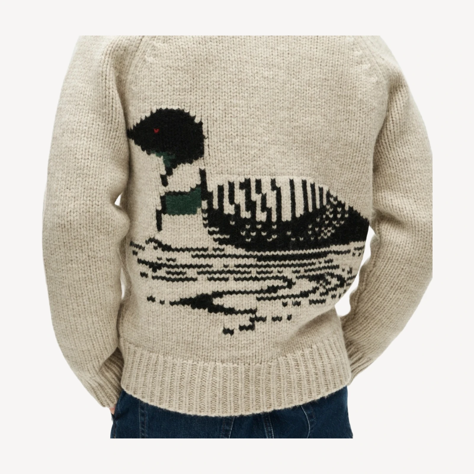 Wallace & Barnes shawl-collar full-zip loon cardigan in wool