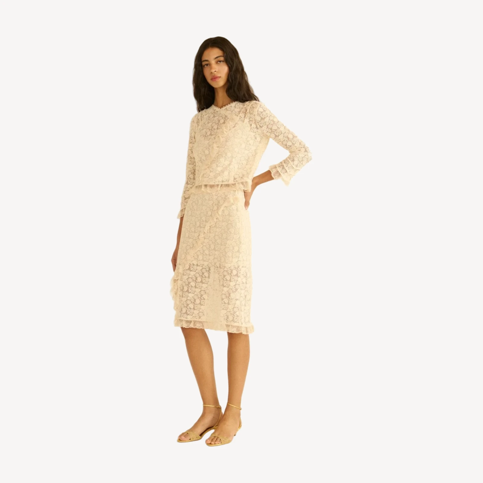 AURELLA SKIRT -- SOFT CAMELLIA