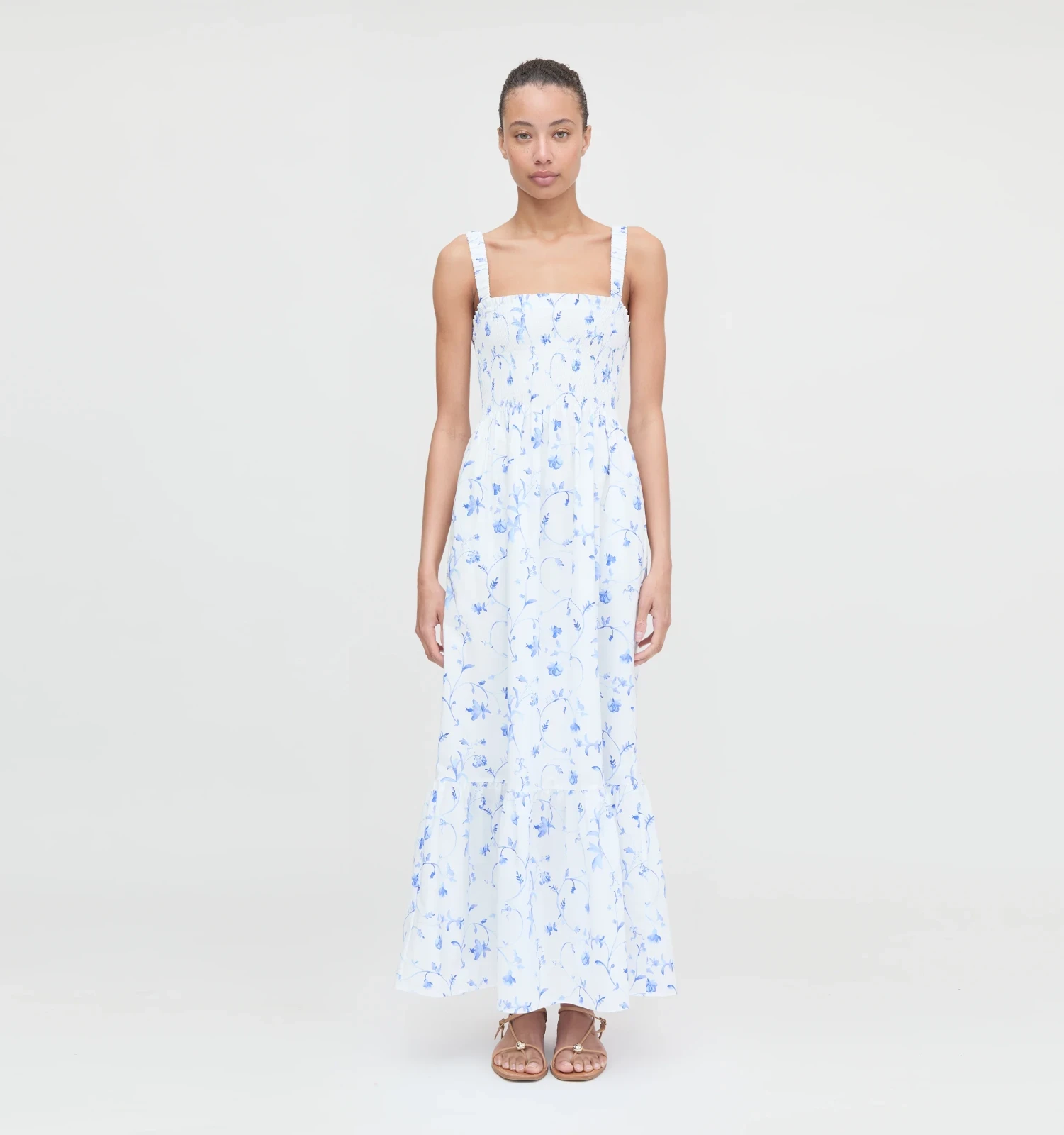 The Anjuli Nap Dress - Blue Botanical