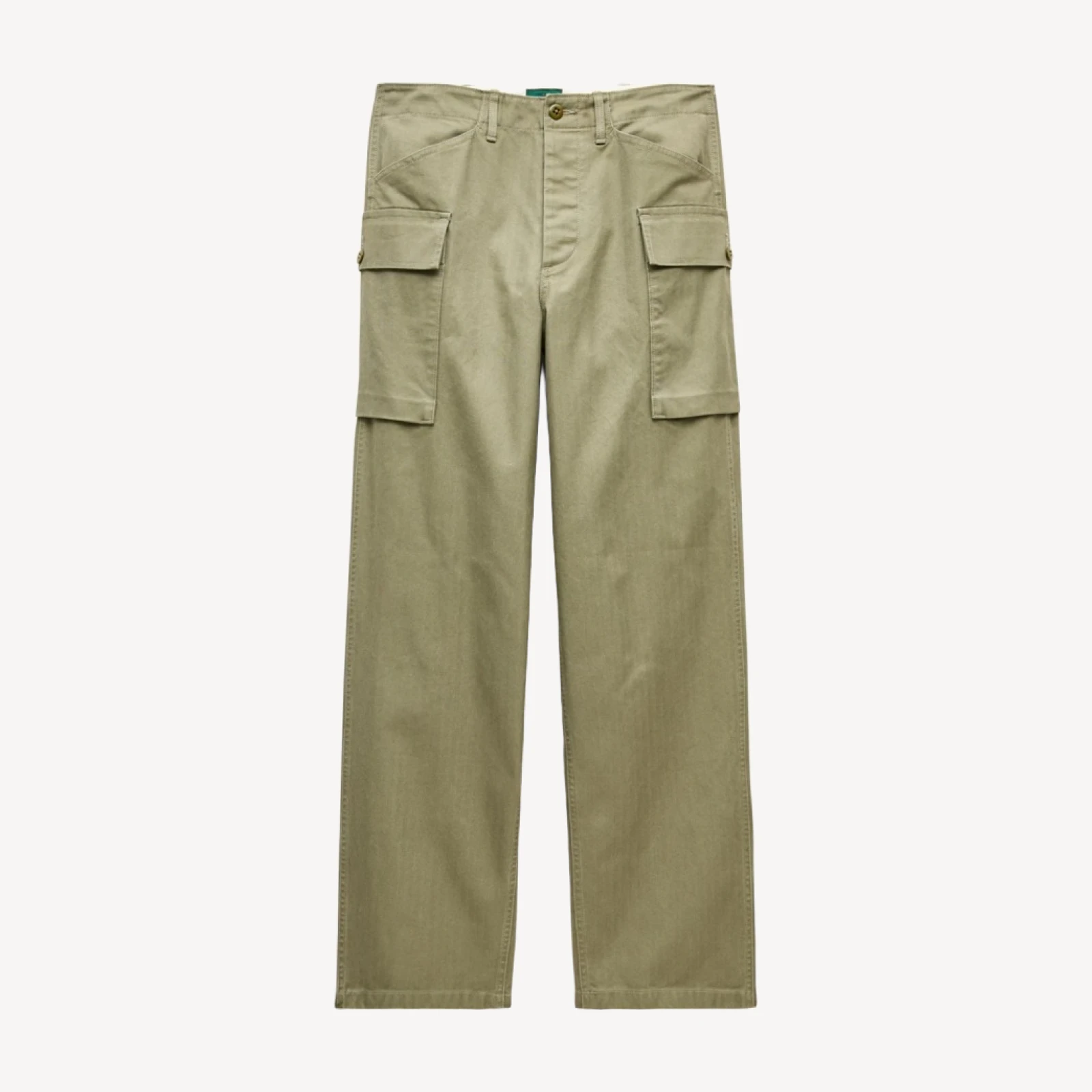 Utility cargo pant in herringbone cotton