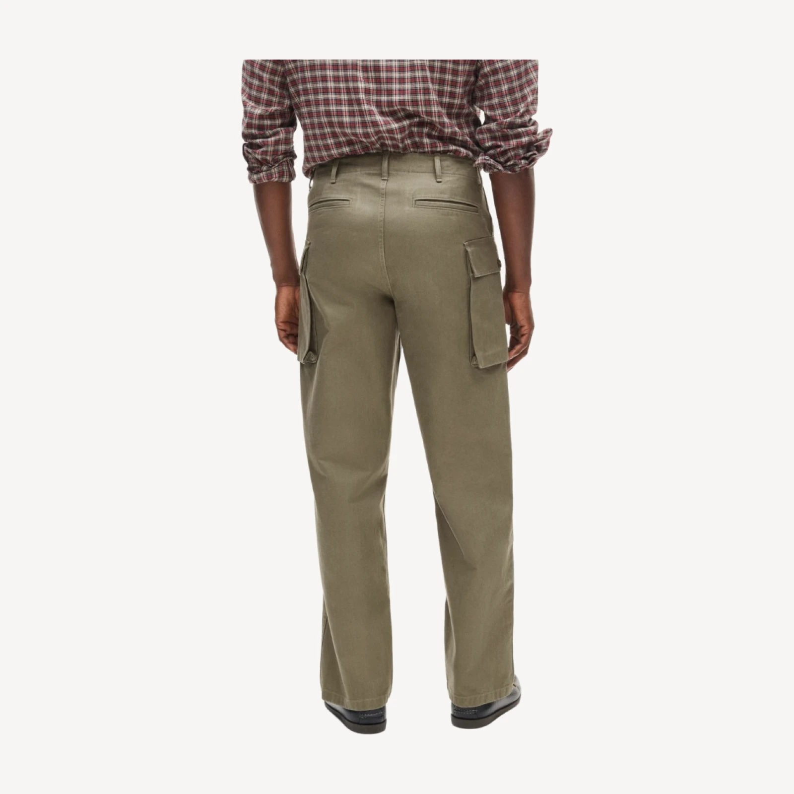 Utility cargo pant in herringbone cotton