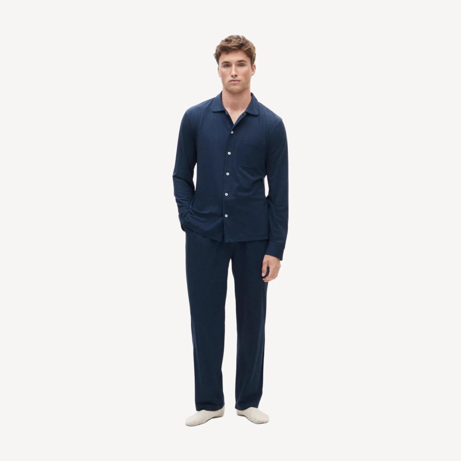 Pajama set in cotton blend