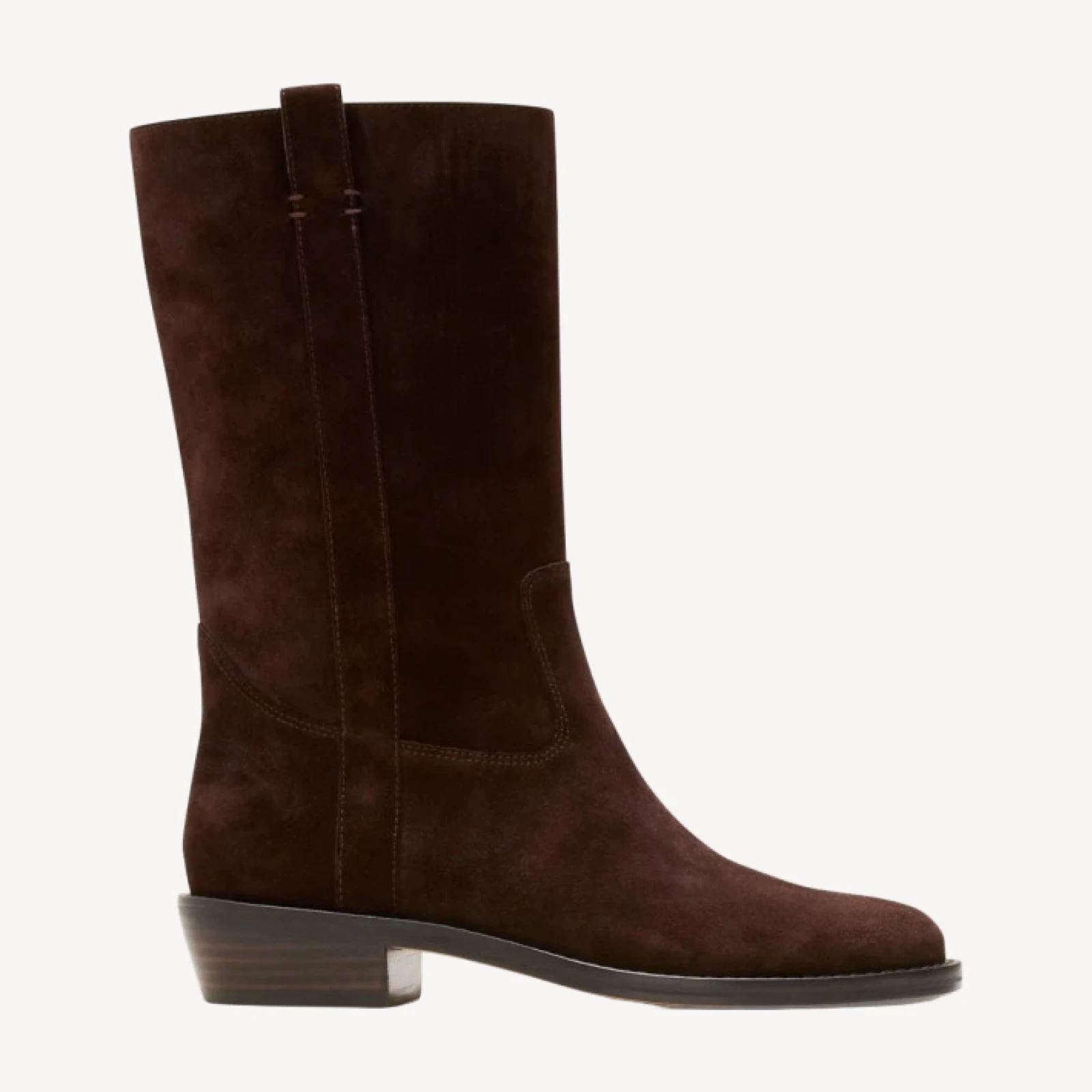 Midcalf riding boots in suede