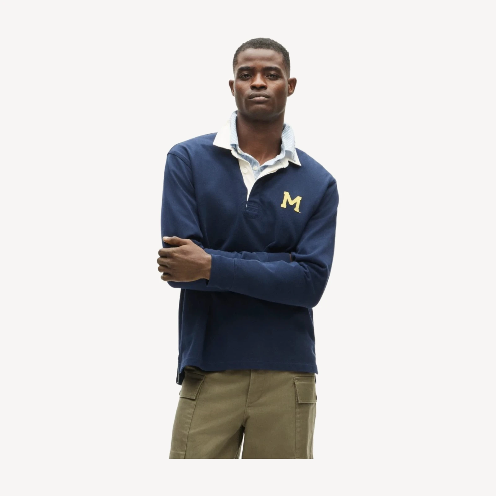 '47 x J.Crew Michigan rugby shirt