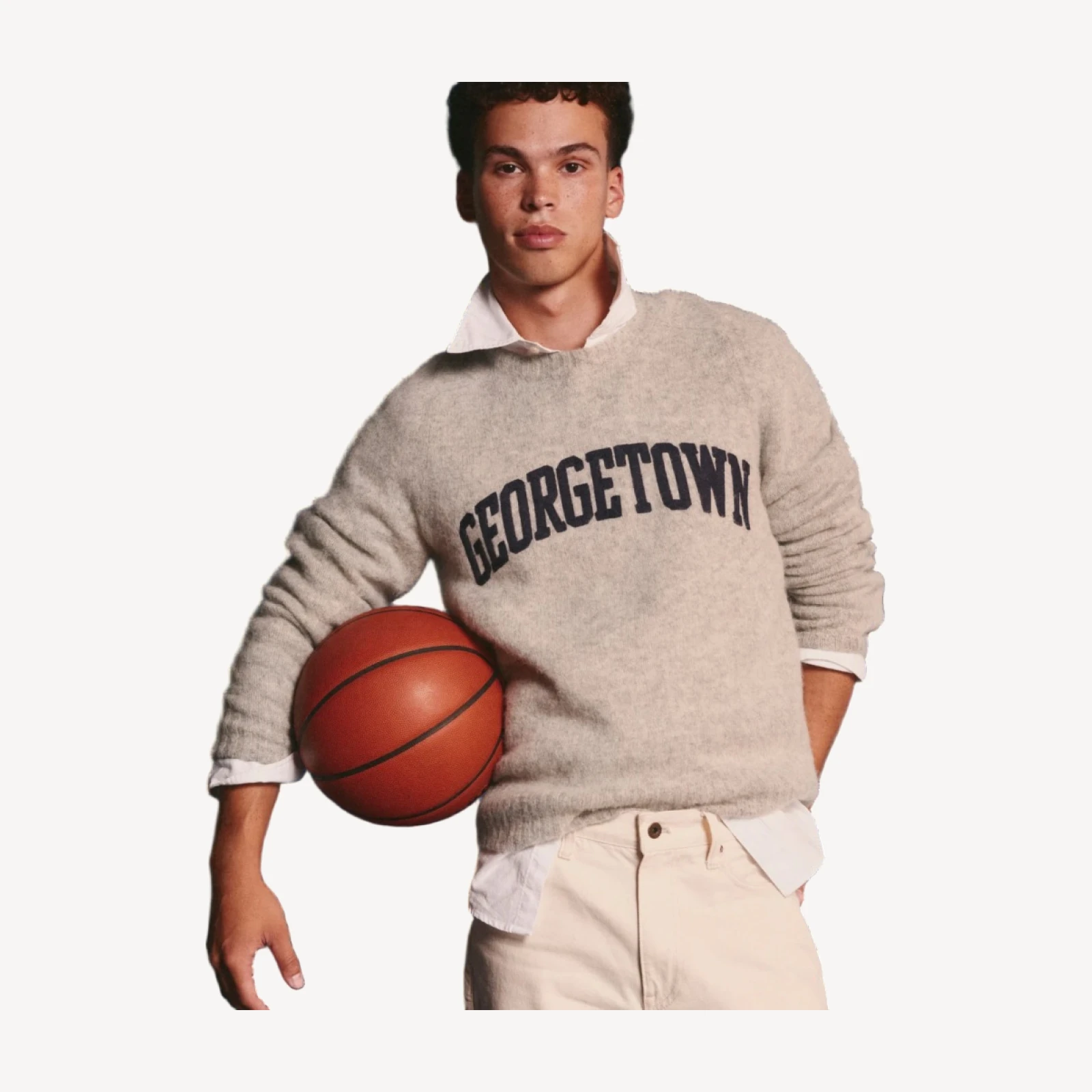 '47 x J.Crew brushed wool Georgetown sweater