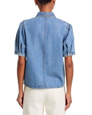 rag & bone Taylor Denim Blouse in Lyon