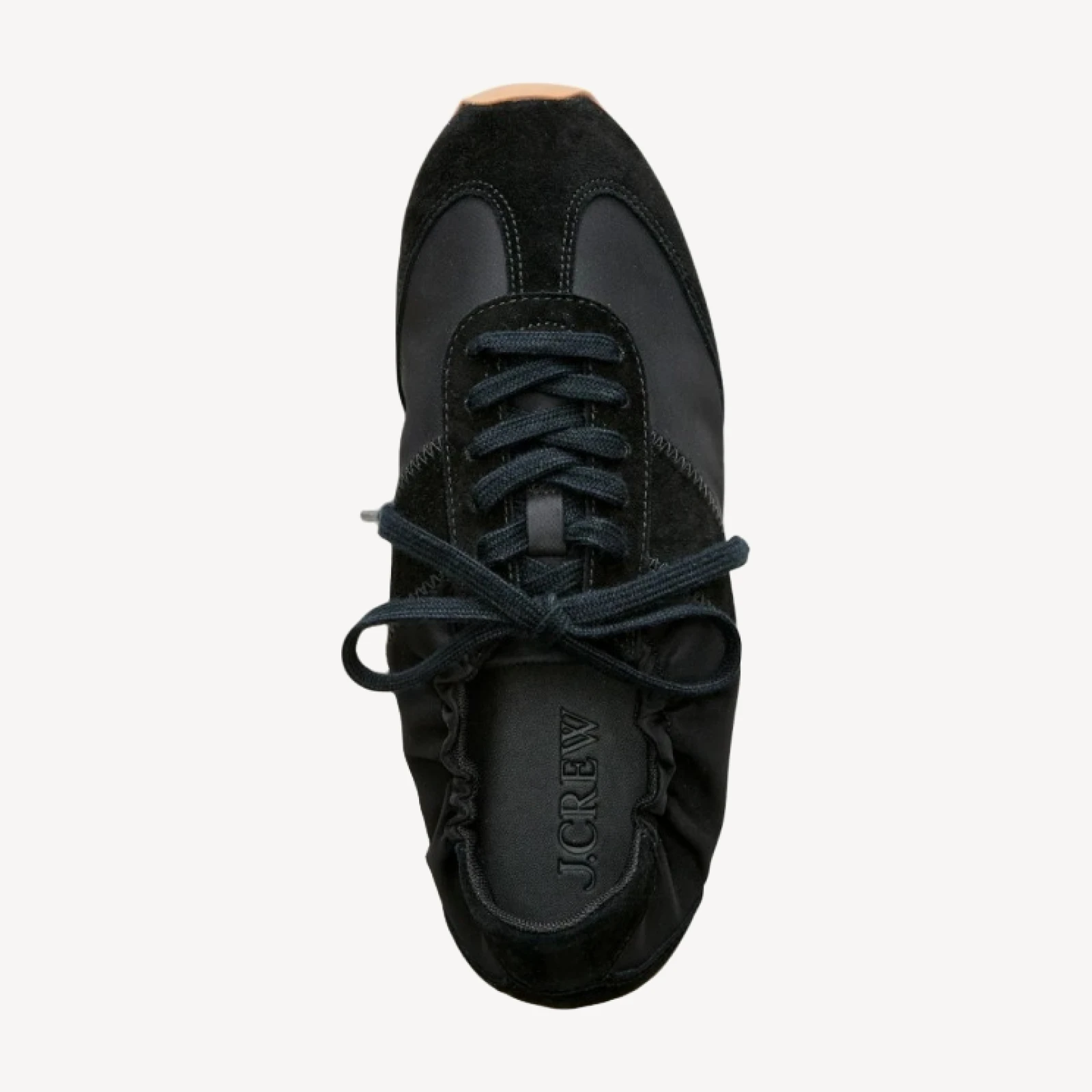 Ballet sneakers in suede and leather