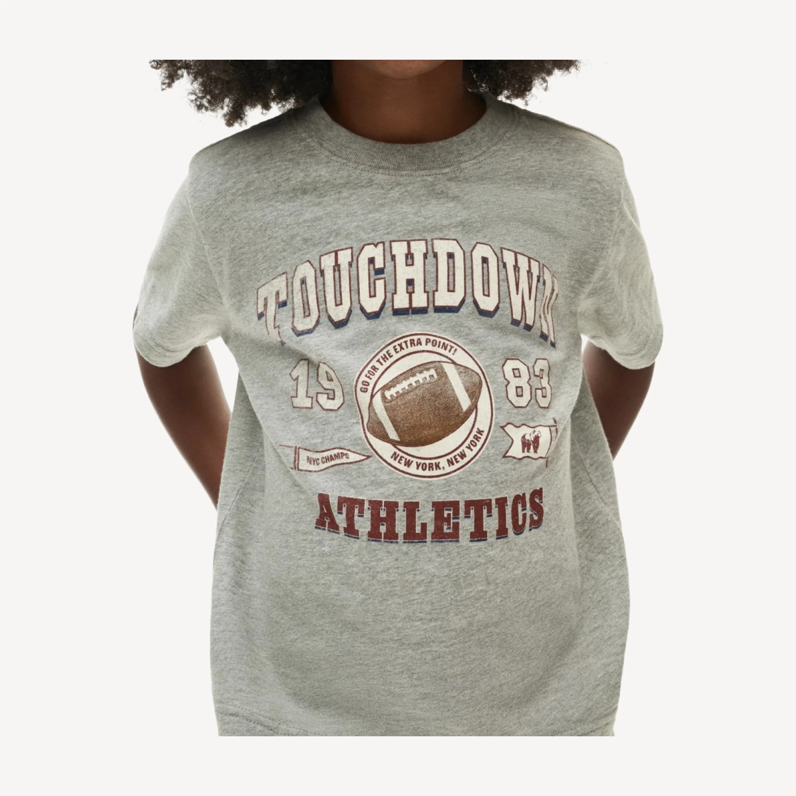 Kids' short-sleeve "Touchdown athletics" graphic T-shirt