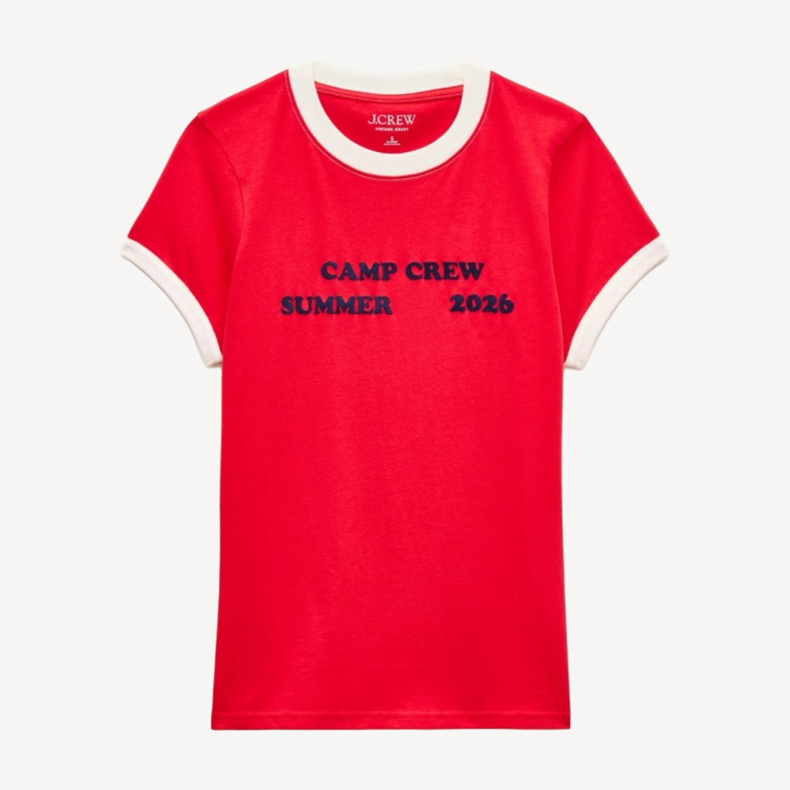 Camp Crew ringer T-shirt in vintage jersey