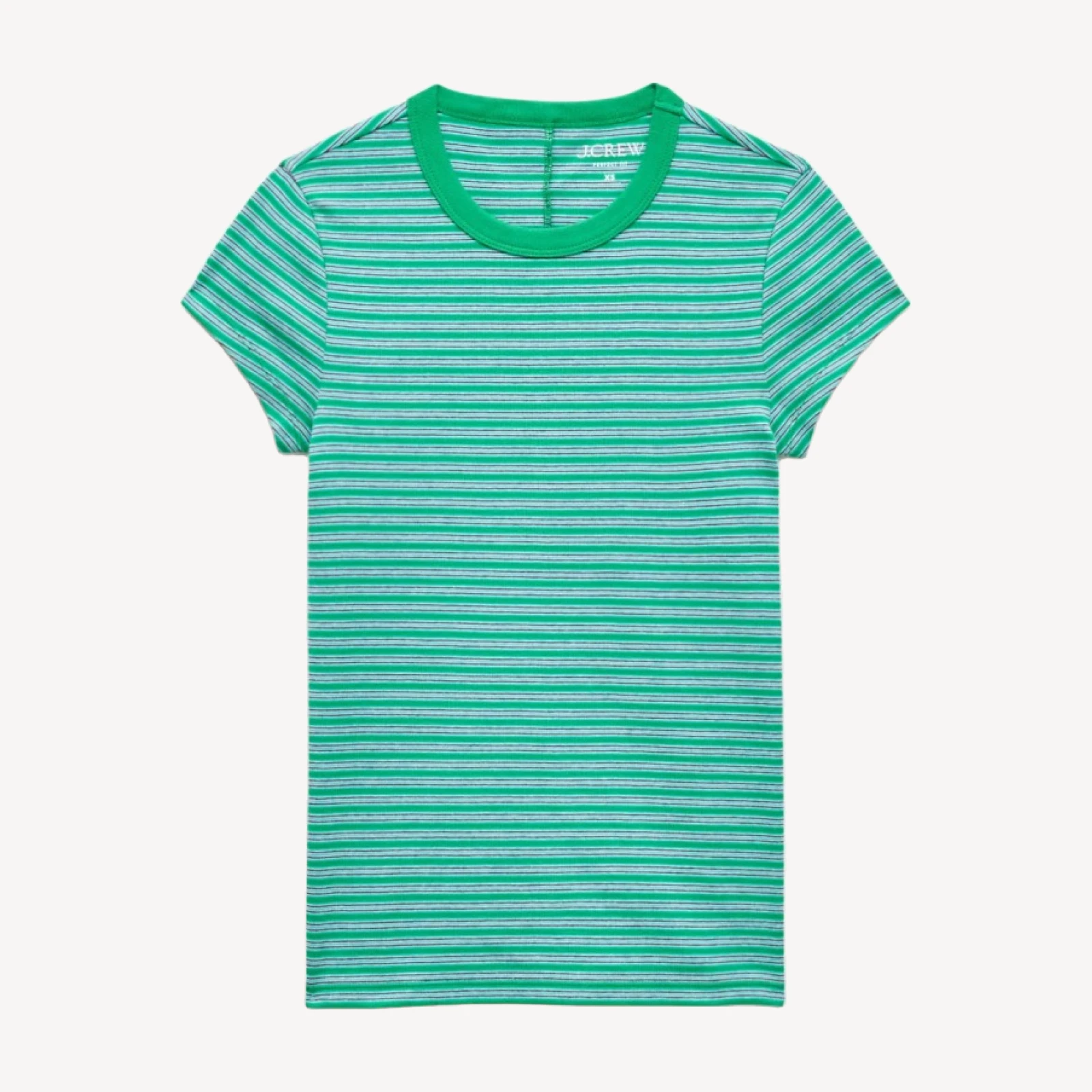Perfect-fit crewneck T-shirt in stripe