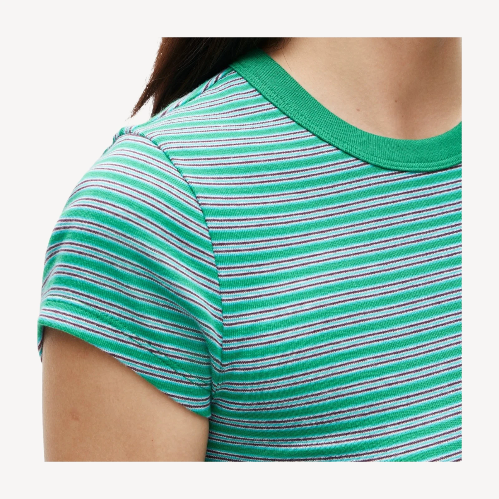 Perfect-fit crewneck T-shirt in stripe