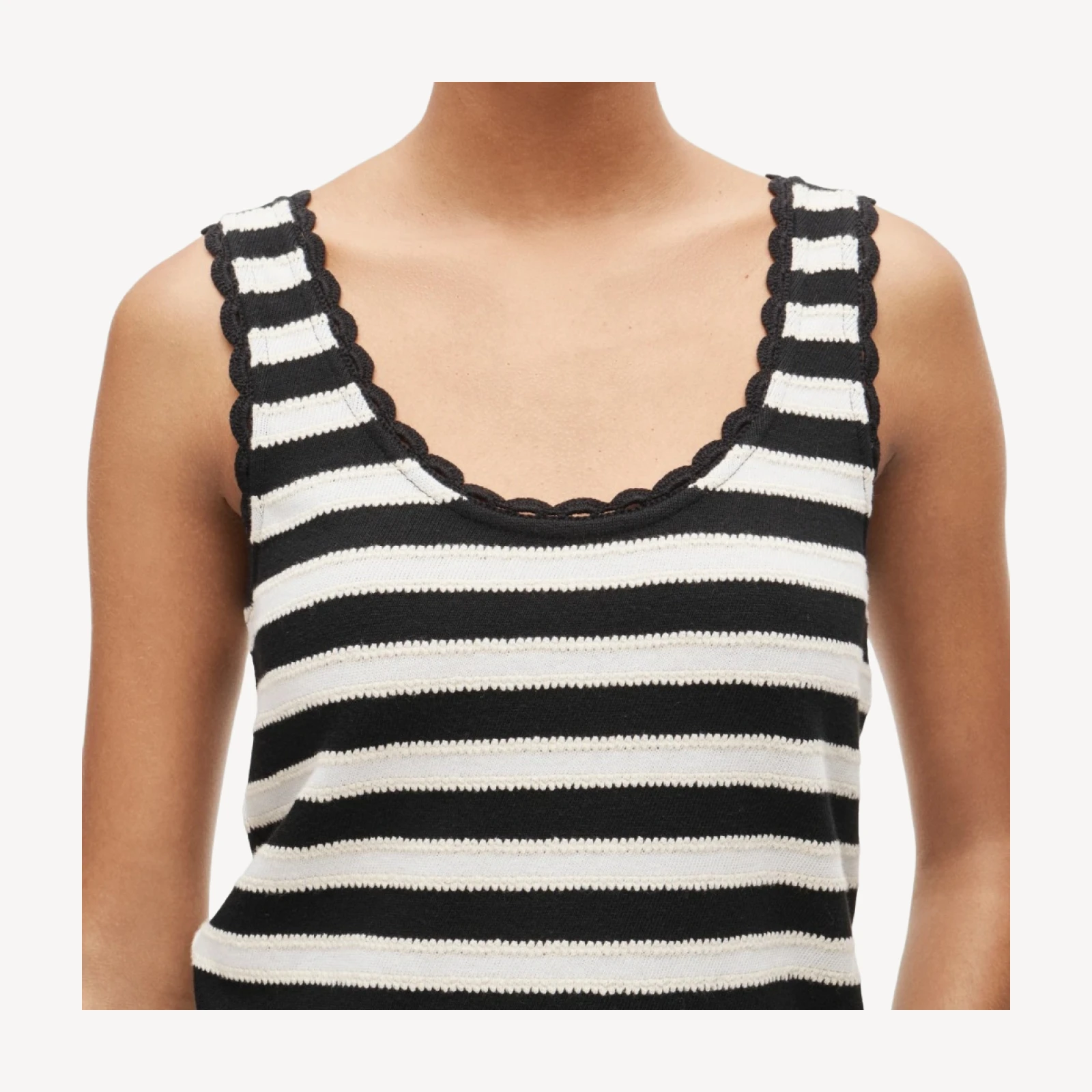 Jacquard-stripe tank top