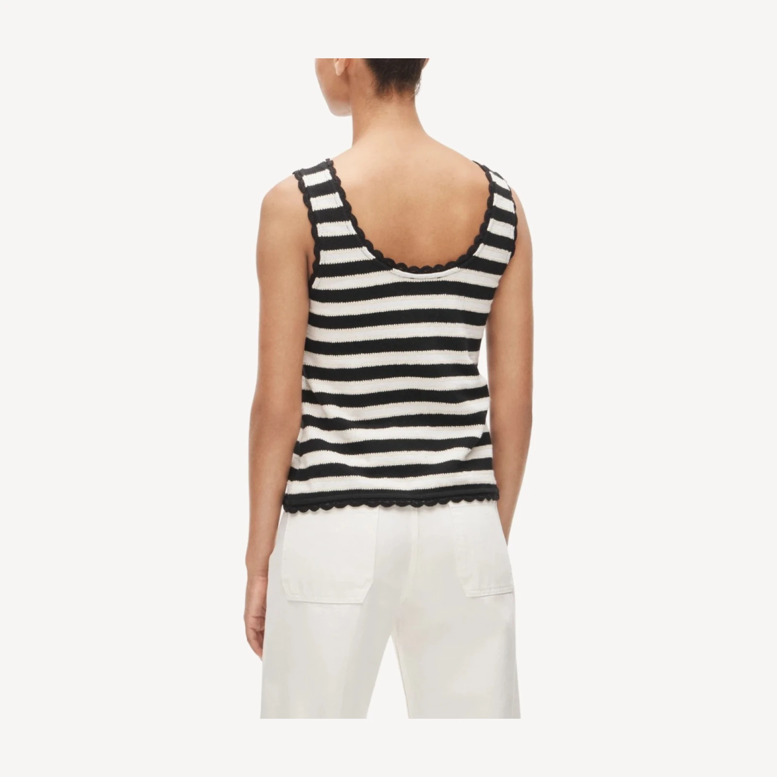 Jacquard-stripe tank top