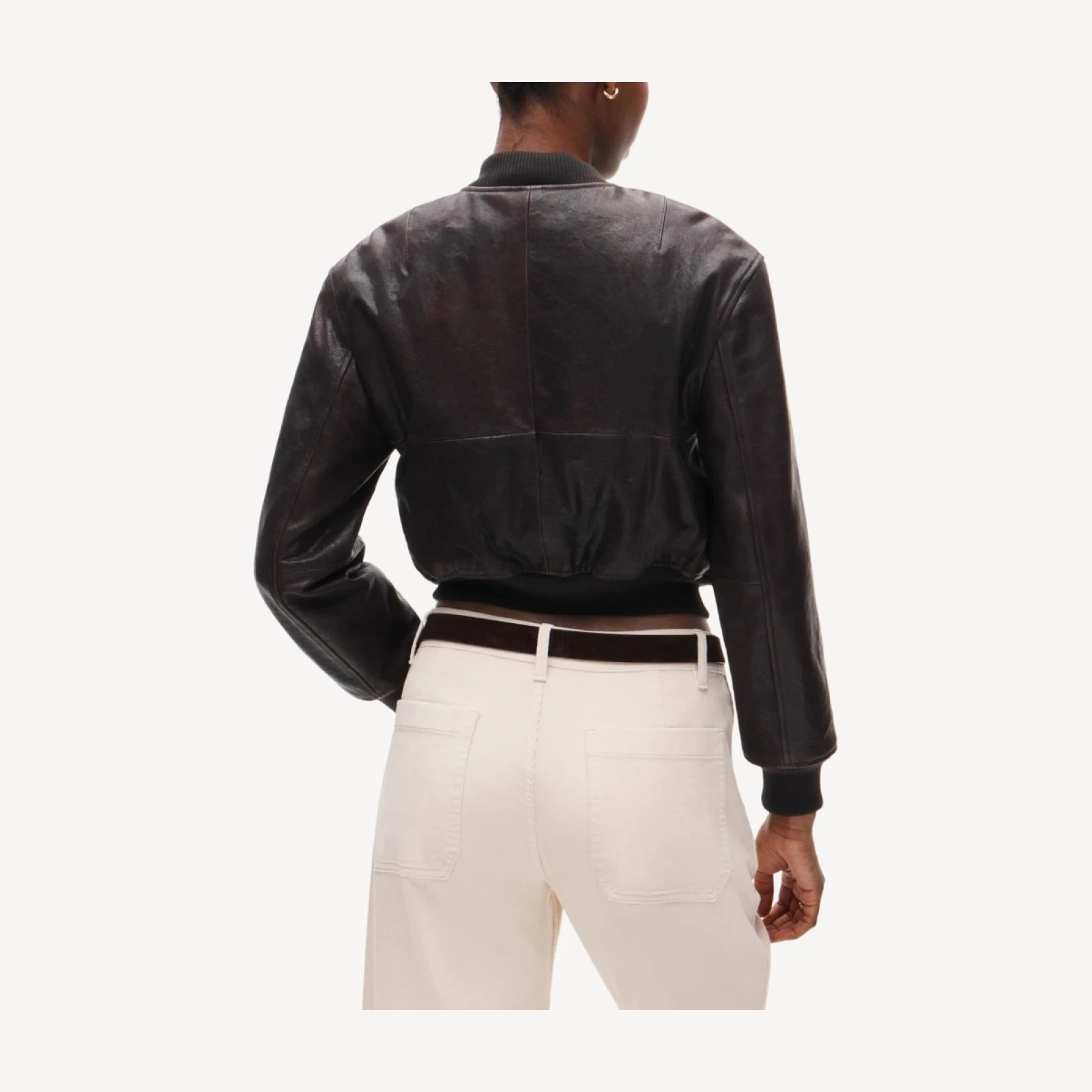 Collection leather bomber jacket