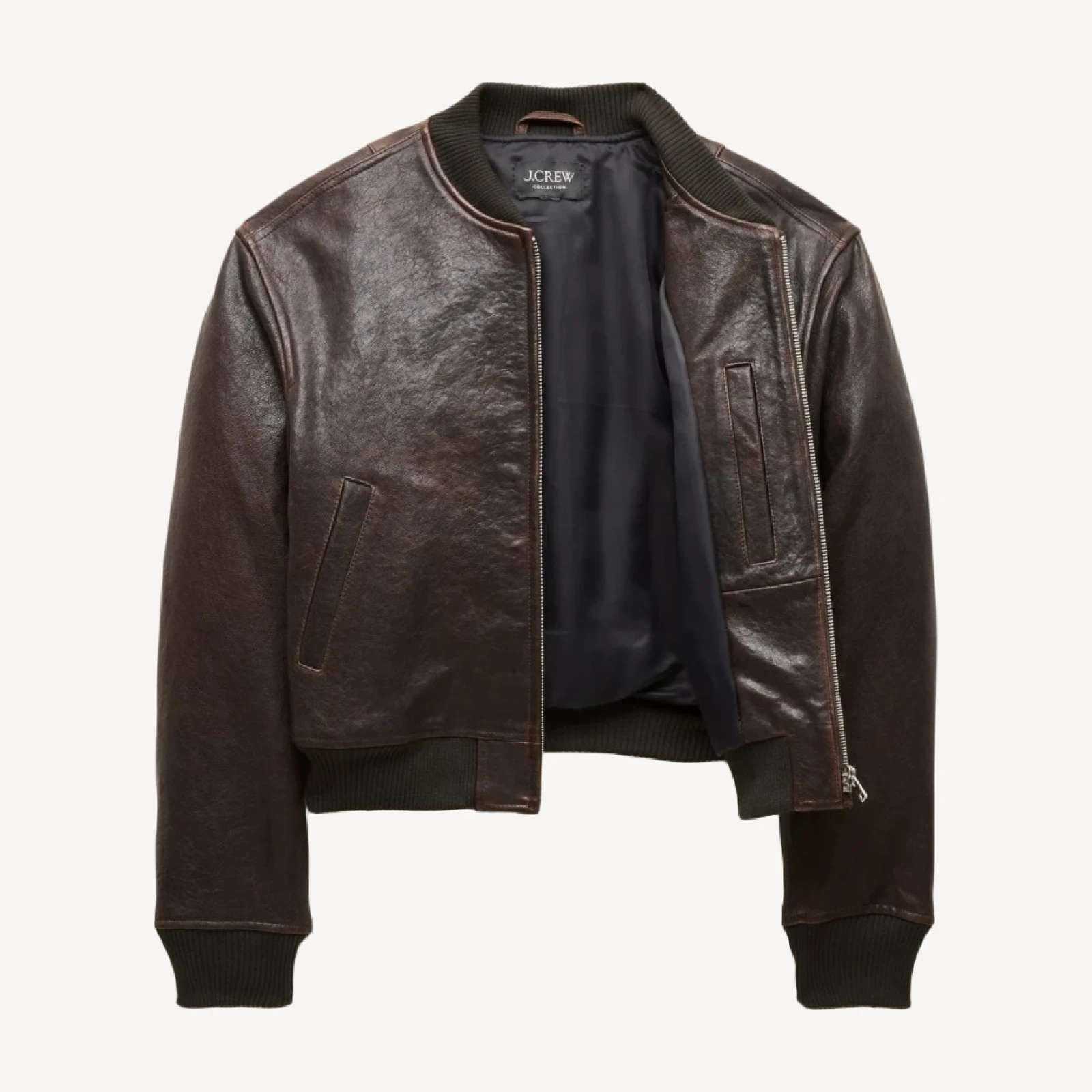 Collection leather bomber jacket