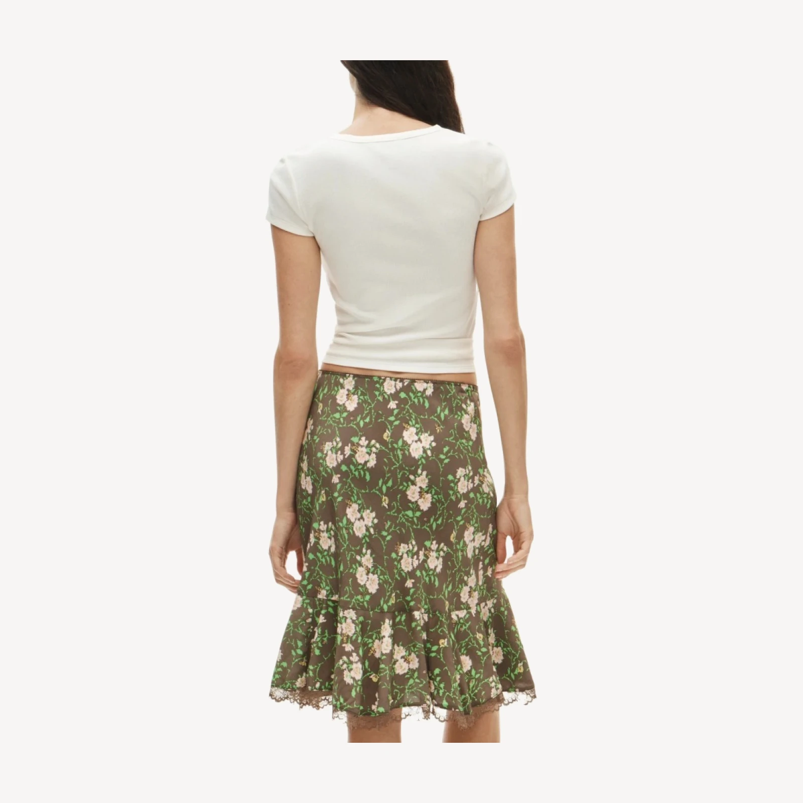 Slip skirt in honeybee floral print