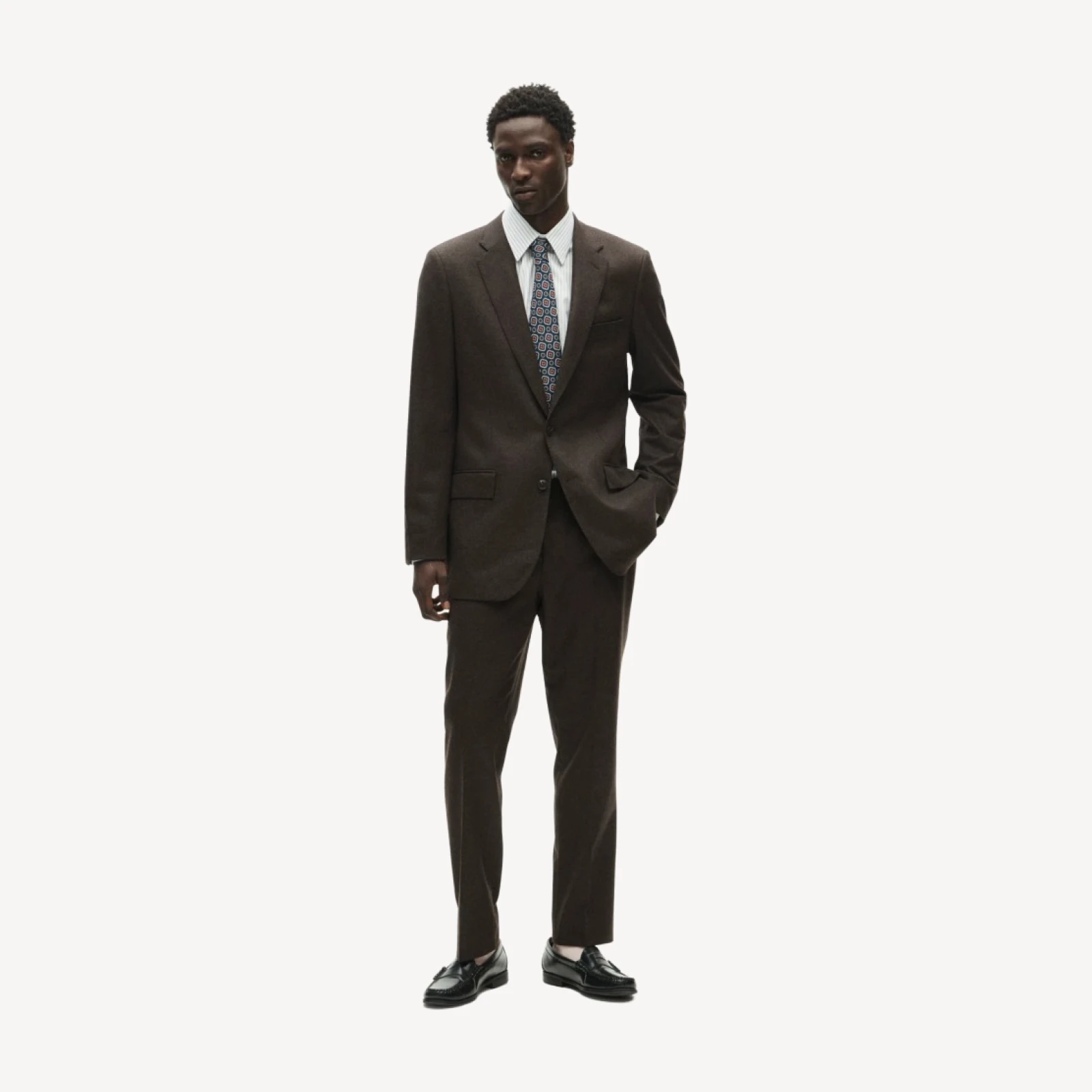 Ludlow Slim-fit suit jacket in Italian wool flannel