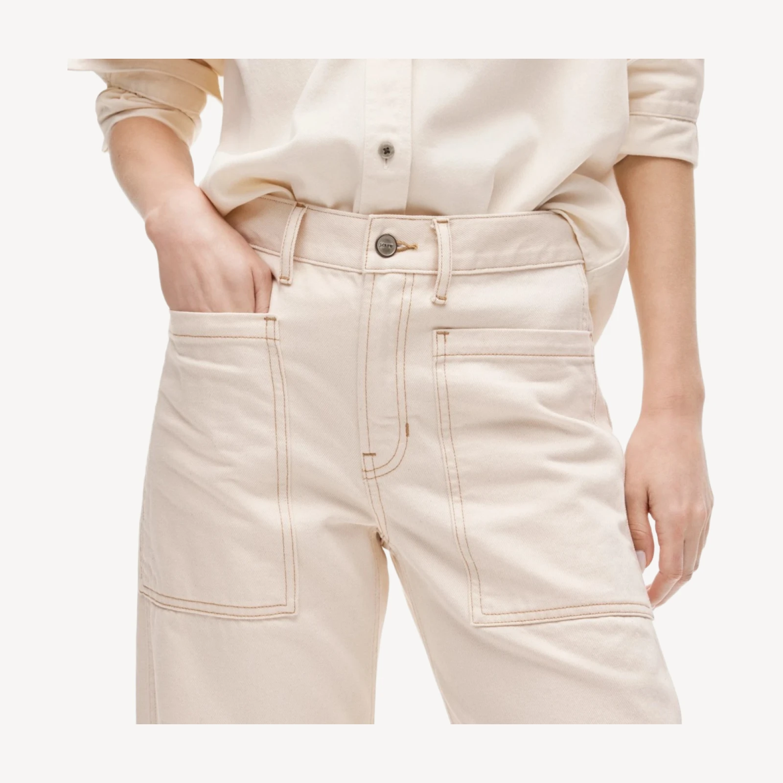 Zoe barrel jean with utility pockets