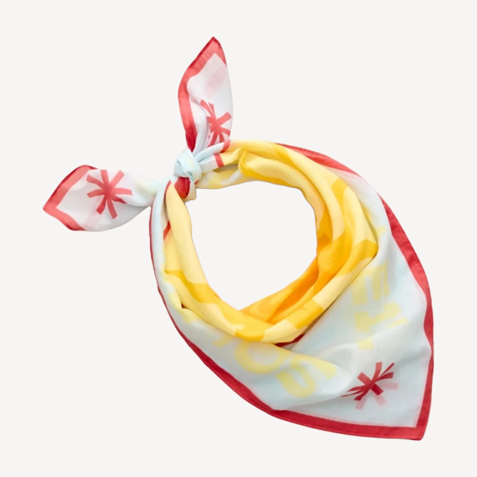 Large printed cotton scarf